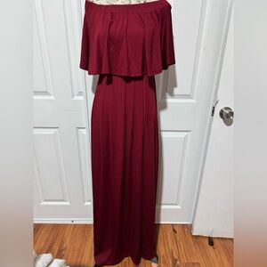Burgundy Maxi Dress Large $5 final